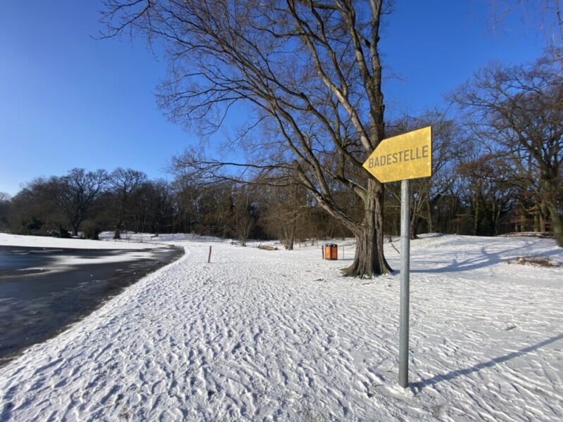 Badestelle im Winter